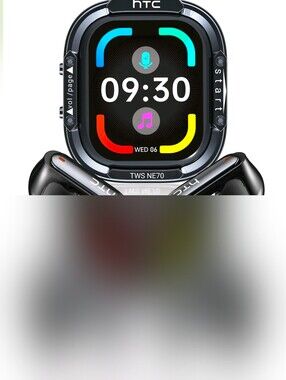 HTC Black Smartwatch with Multicolor Display Accents